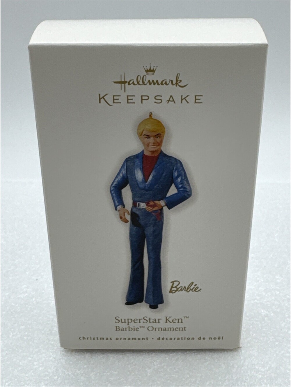 2010 Hallmark SuperStar 70s Ken Barbie Keepsake Ornament Blue Jumpsuit NEW